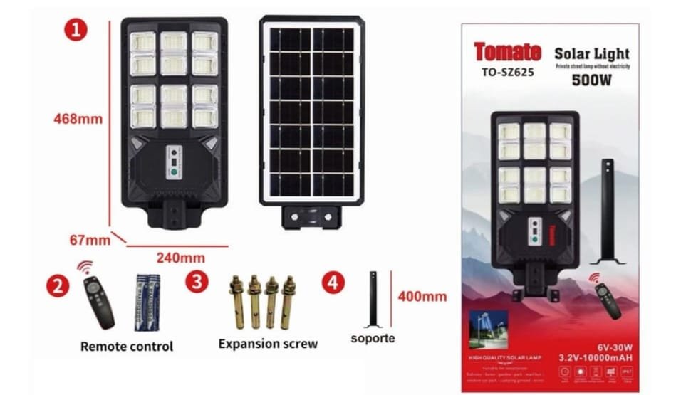 solar light 500w tosz625