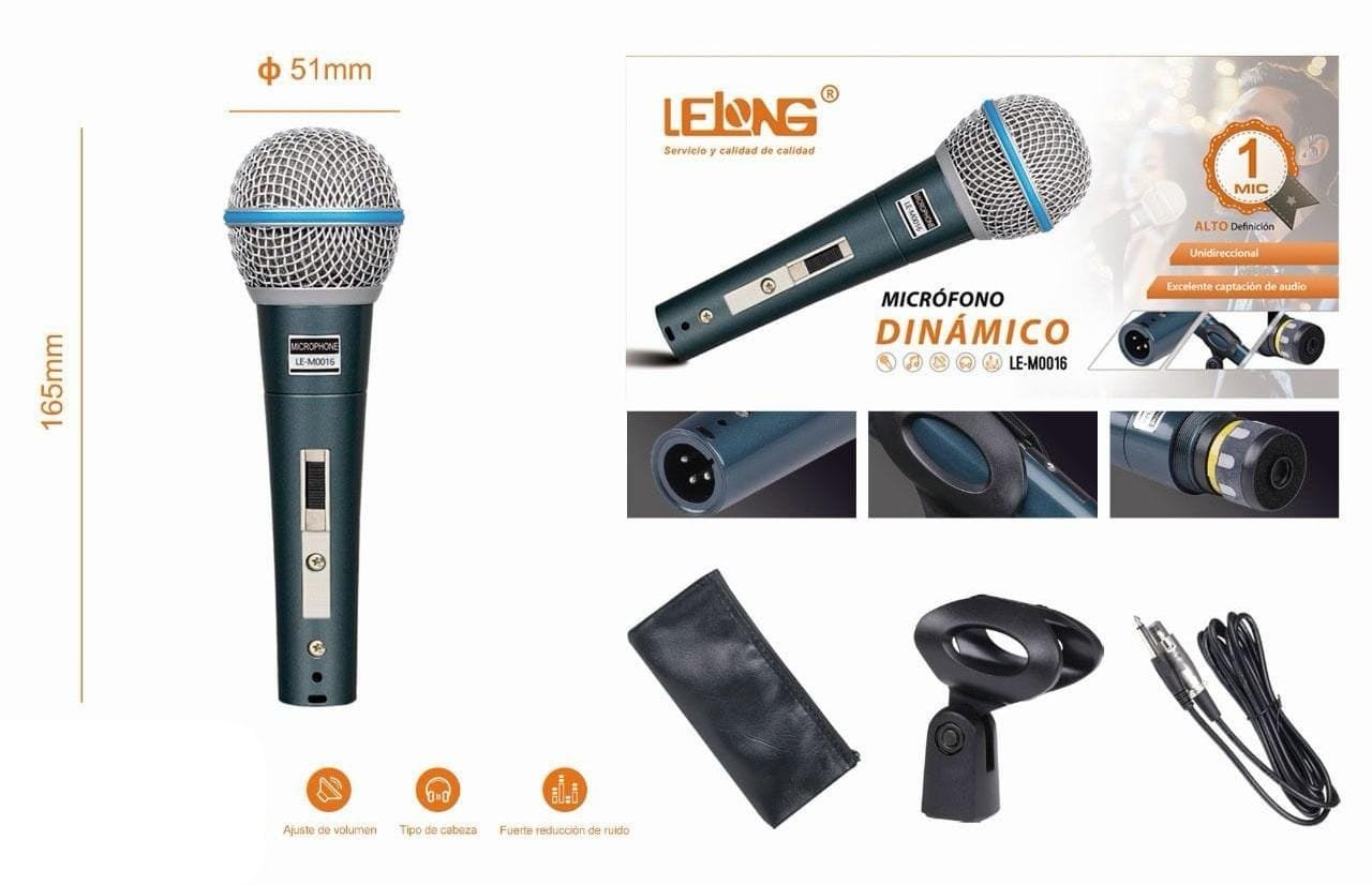 microfono con cable lem0016