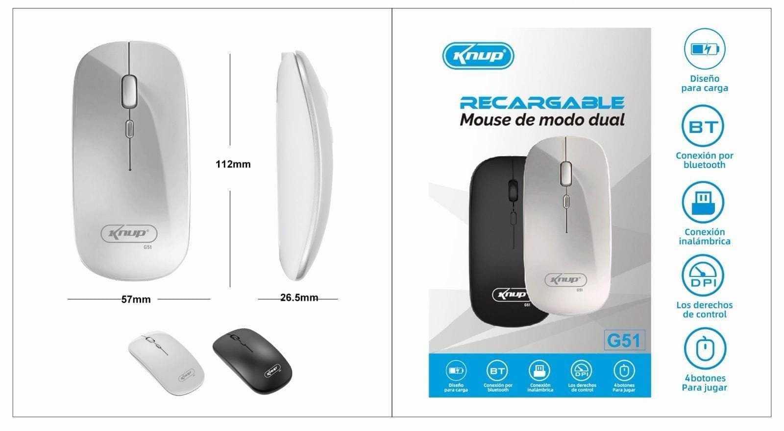 mouse inalambrico g 51