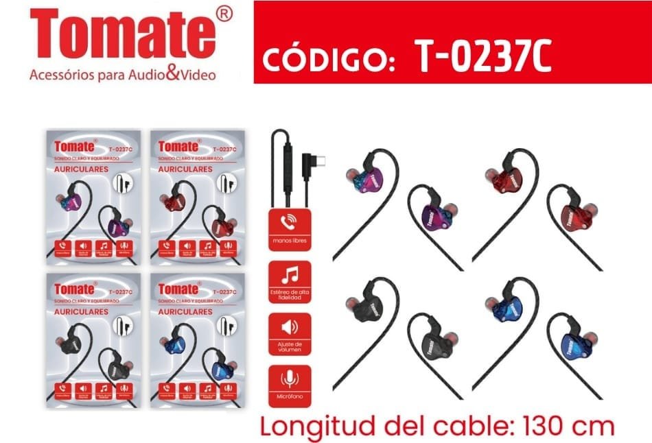 auriculares con cable tipo kz con entrada tipo c t0237c