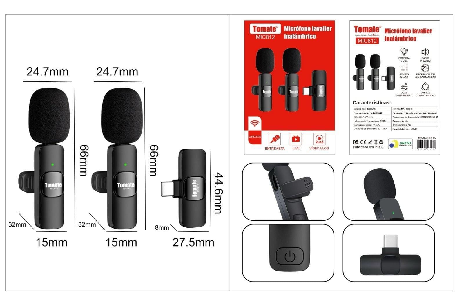 microfono inalambrico mic 812