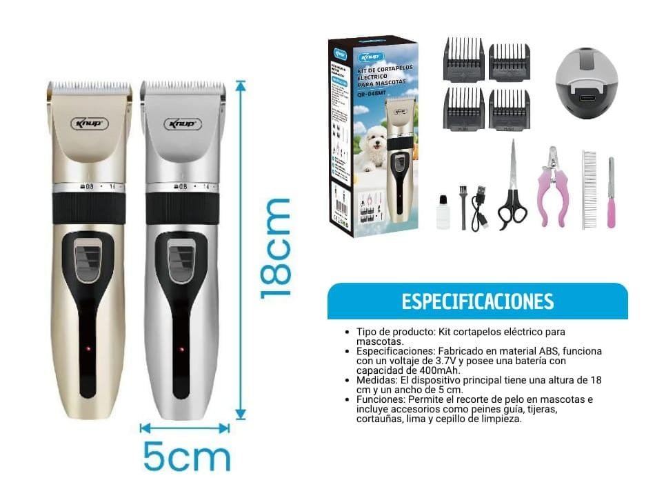 corta pelo para mascotas qr048mt