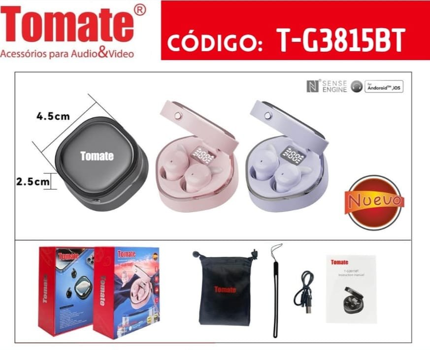 audifonos inalambricos tomate tg3816bt