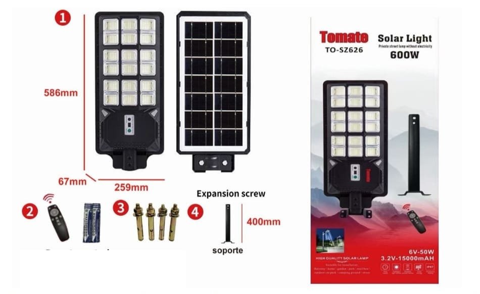 solar light 600w tosz626