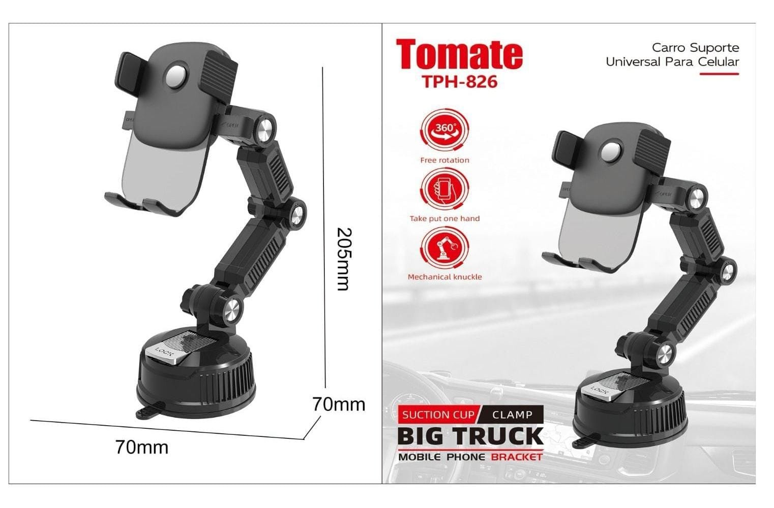 soporte para auto chupon tph826