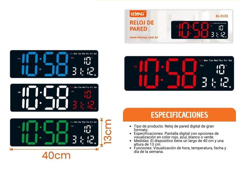 reloj de pared rj2123
