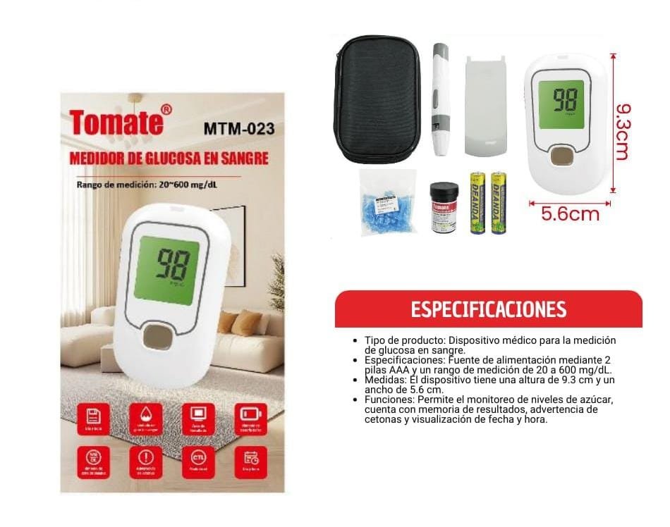 medidor de glucosa en la sangre mtm023