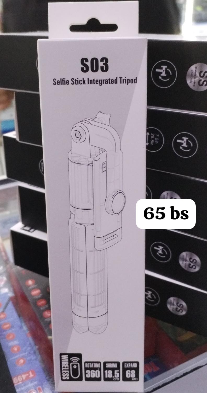 s03 palo selfie selfie stick con tripode s03