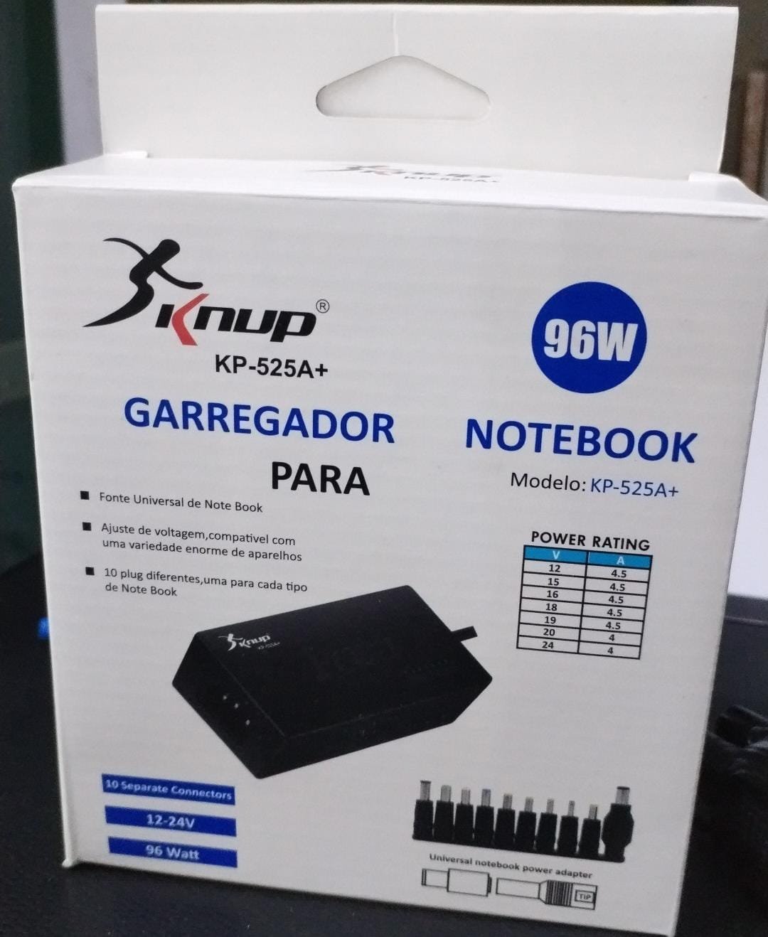 cargador para notebook adapatador de voltaje kp525a+