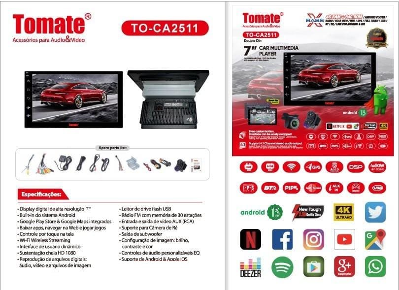 Car multimedia playera 7 pulgadas