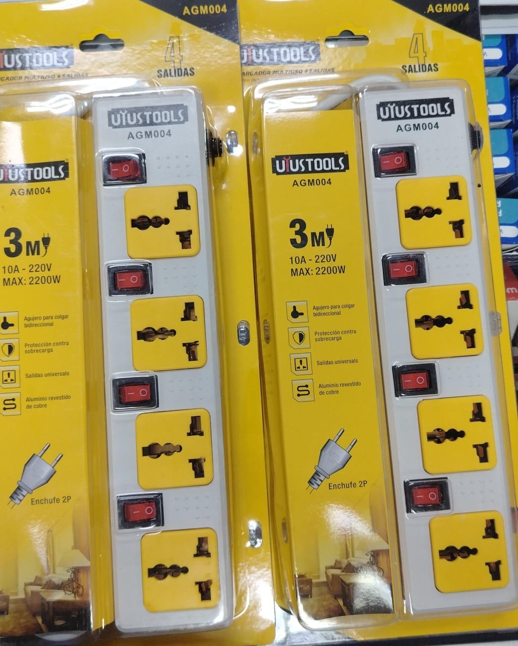 regleta uyustools 4 tomas individuales 6931598217881 agm004