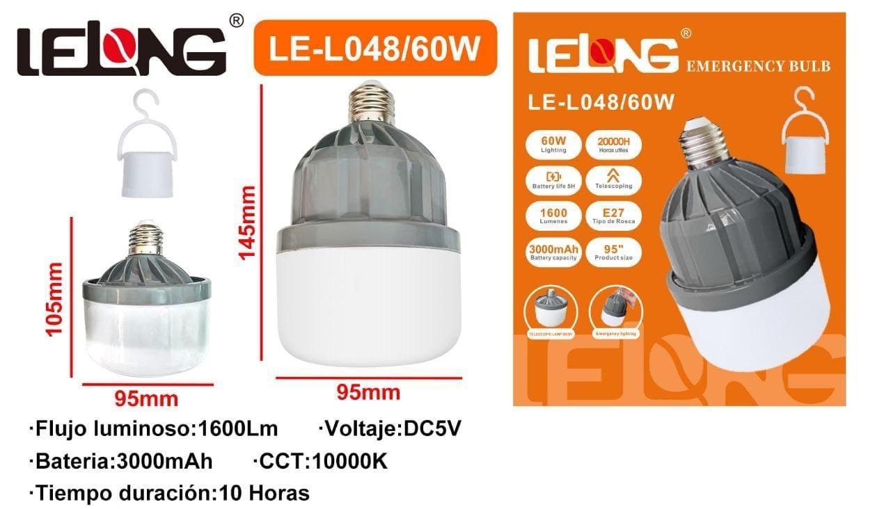 Foco recargable lel04860w