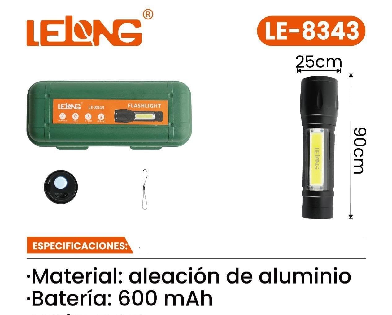 Linterna de mano recargable le8343