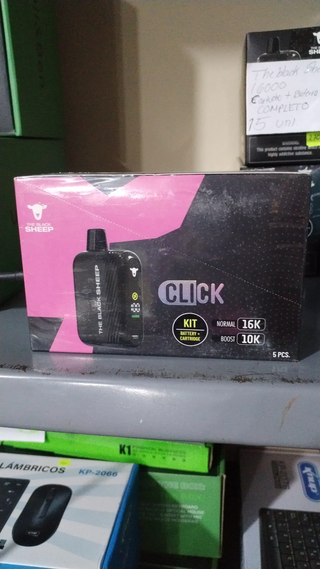 Bateria mas cartucho the black sheep 16000 VAPER completo bateria y cartucho