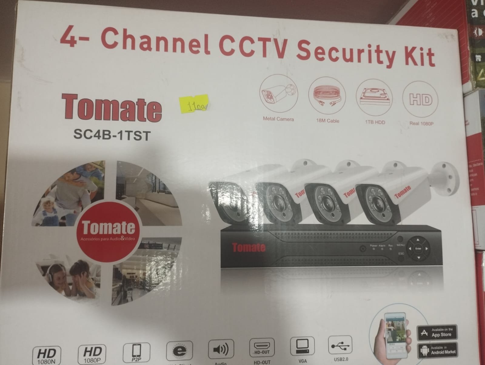 sc4b1tst Kit 4 cámaras dvr 4-channel cctv security kit / kit de 4 camaras cn dvr