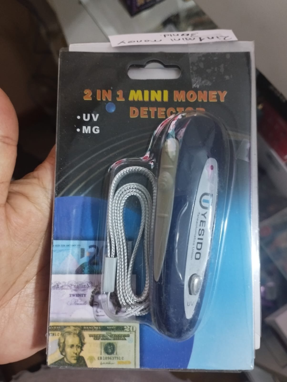 dhx0002 2IN1miniMONEY detector de billete de colgar bs y dolar