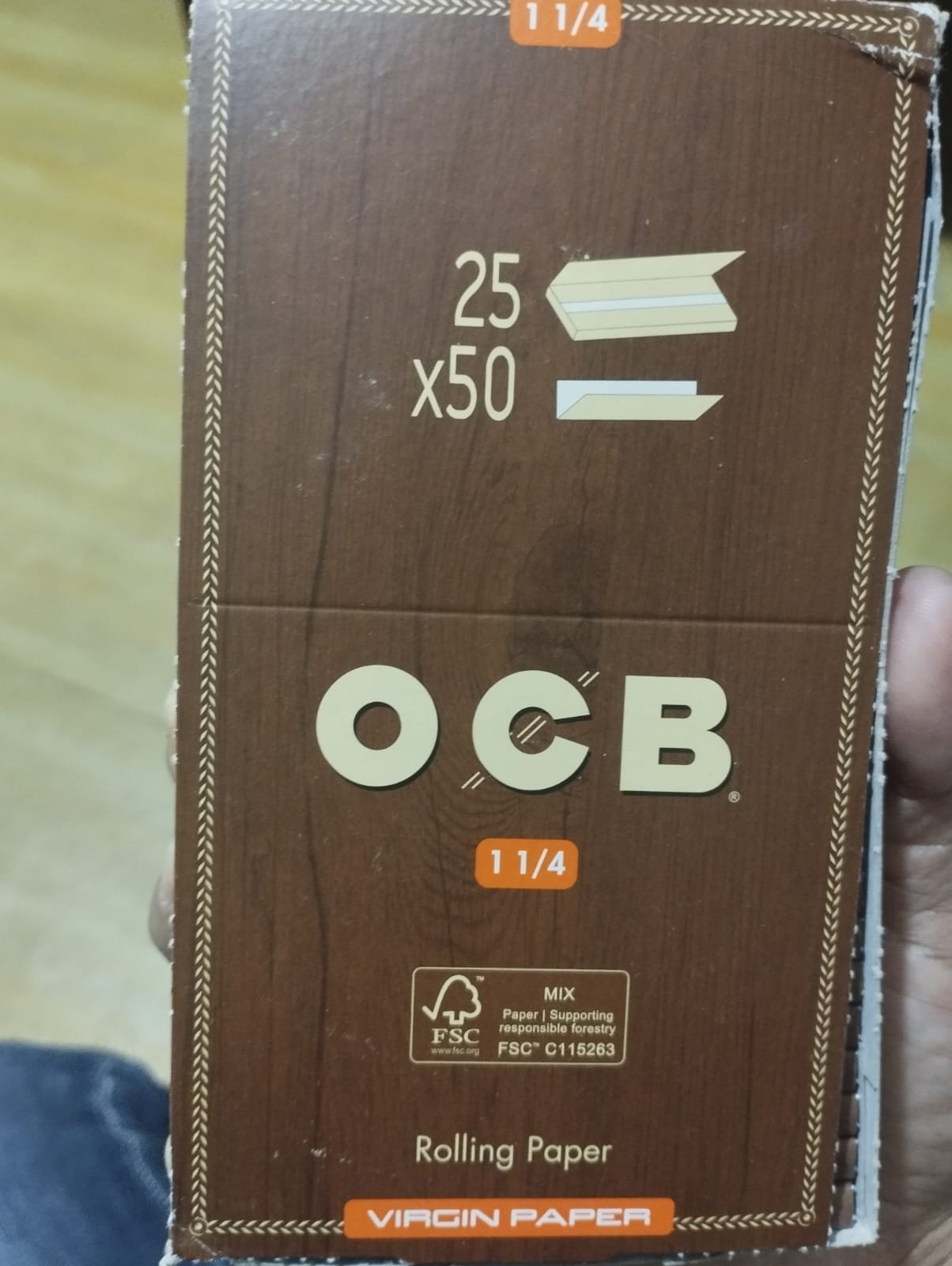 ocb virgin papelillo corto ocb 1/4 ocb virgen