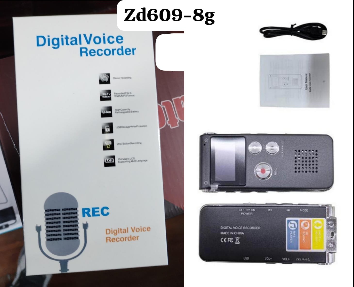 grabadora de voz digital voice recorder zd6098g