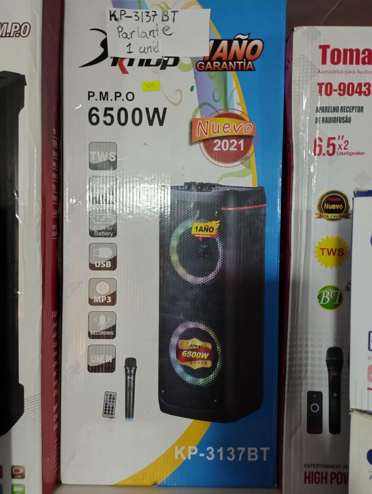 Kp3137bt parlante knup con rgb kp-3137bt