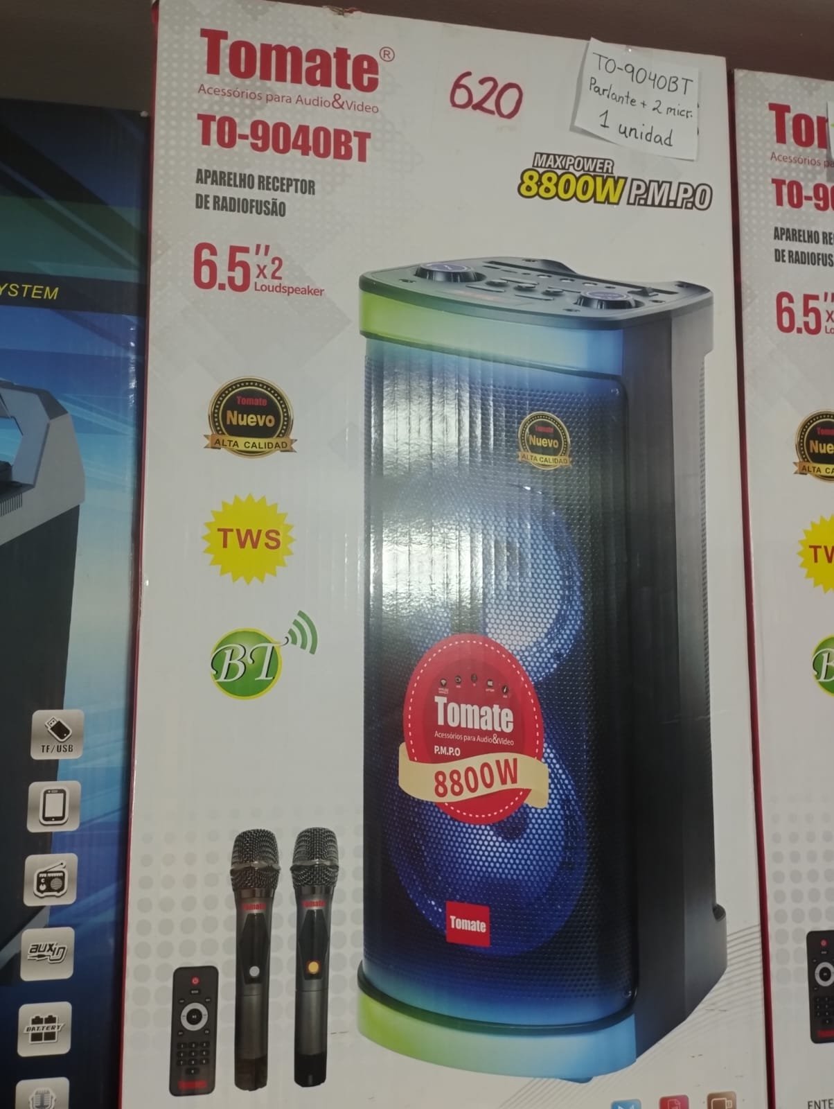 to9040bt parlante tomate grande con rgb to-9040bt