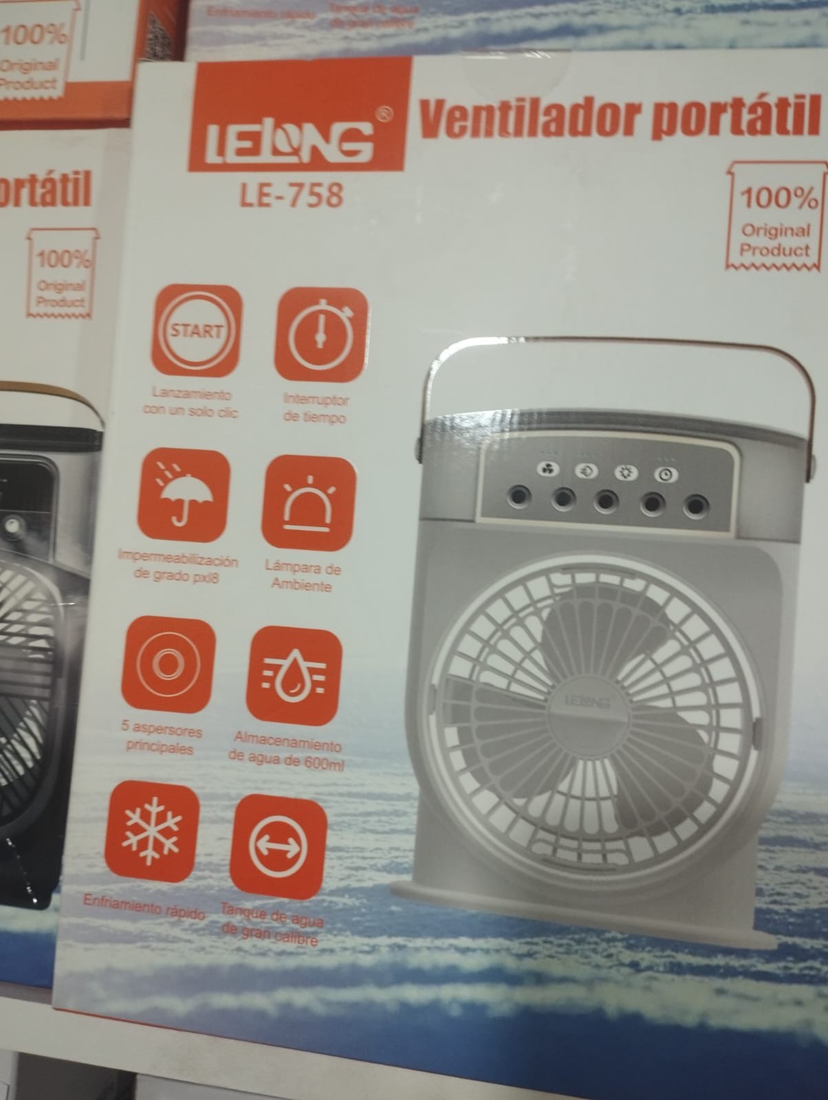 le758 ventiladora con huymidificador lelong le-758
