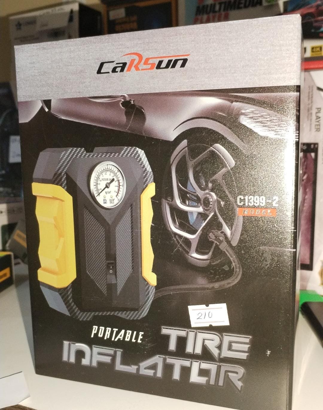 carsun portable tire inflator / compresora para auto Inflador c13992