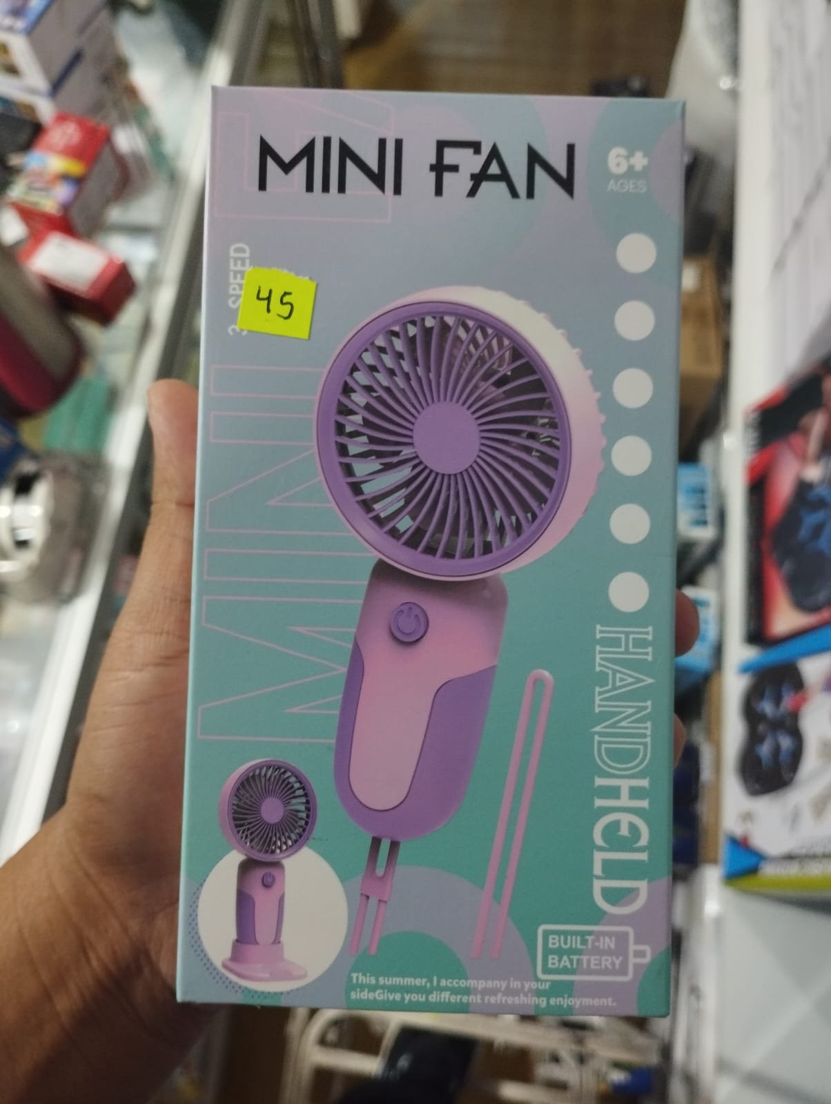 venf121 ventiladora de colores con guato ventiladora de mano