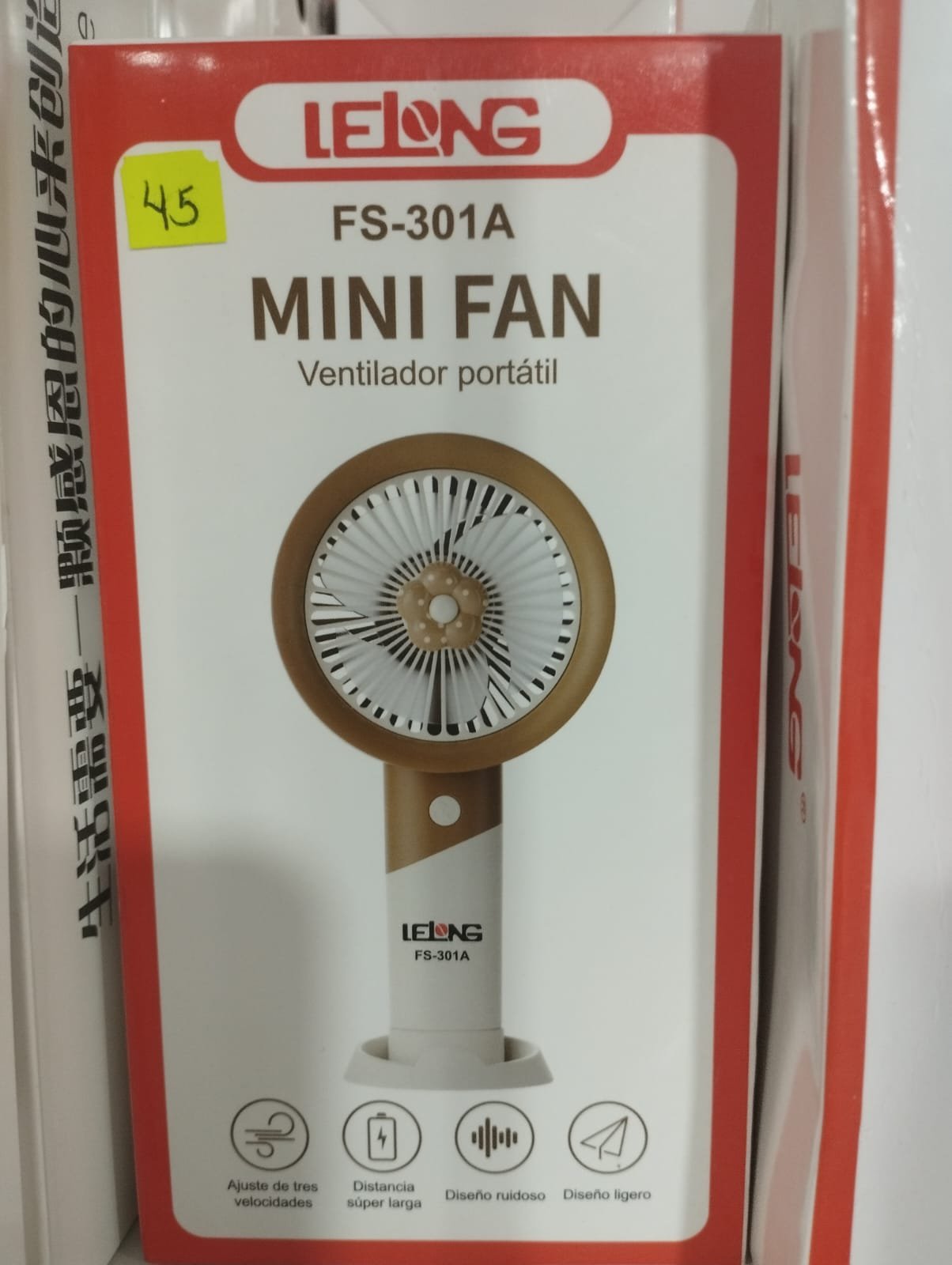 fs301a mini ventilador portatil recargable fs301a