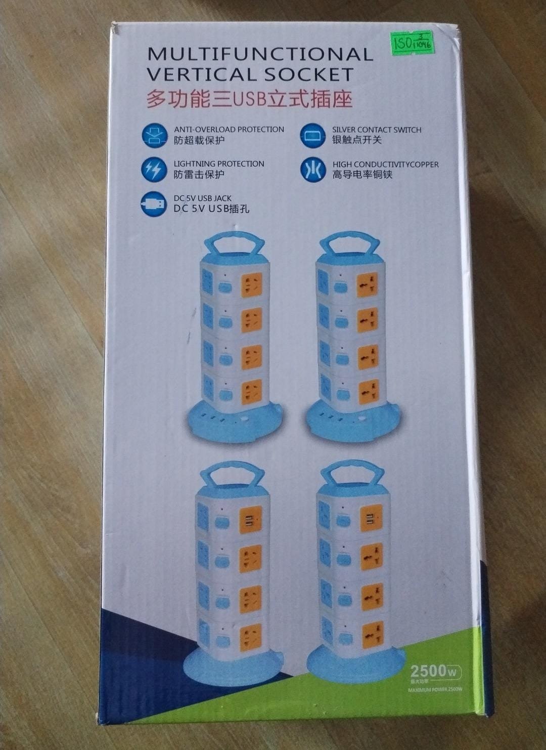 Torre alargador de corriente socket3ubt4f