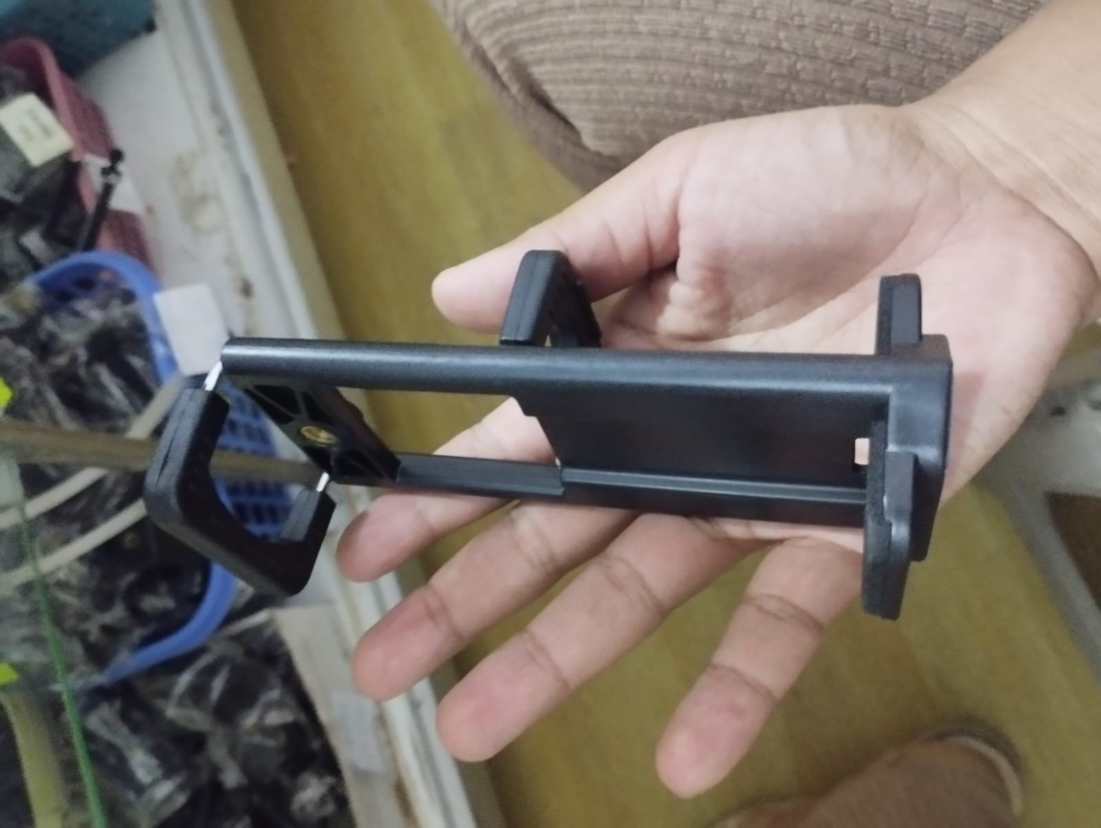 d015 cab-doble tab cel cabeza para tripode de celular y tablet doble