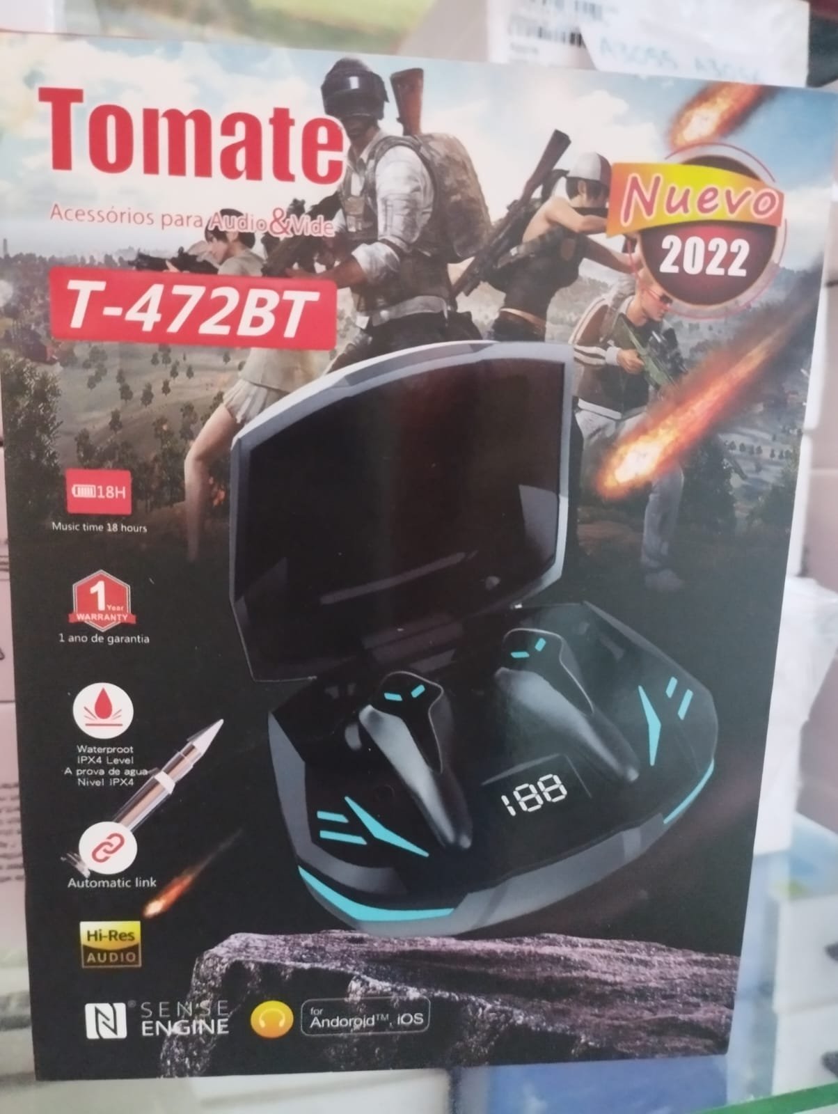 t472bt audifono inalambrico tomate estilo gamer