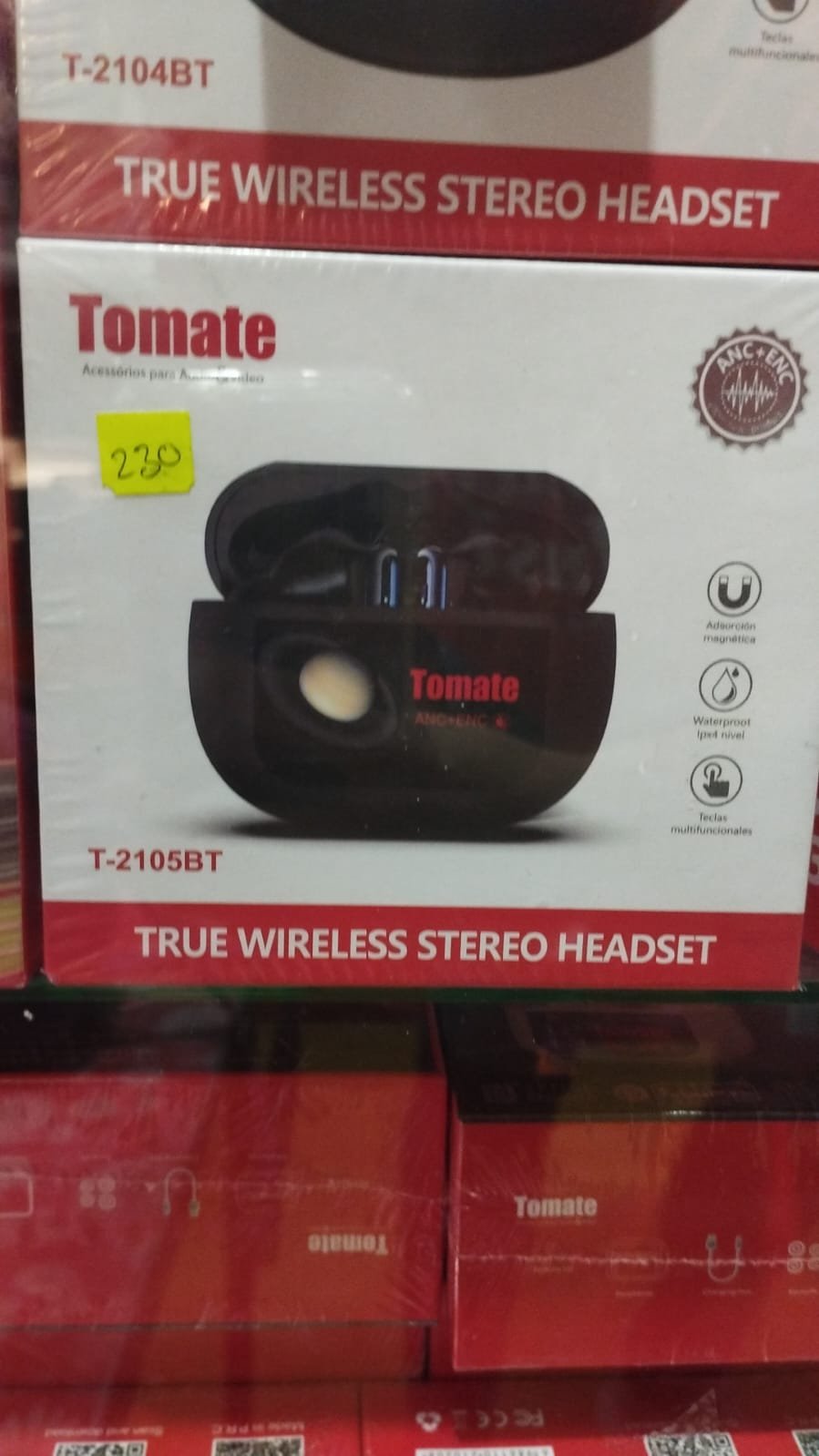 t2105bt audifono tomate con pantalla y aislador de sonido t2105bt