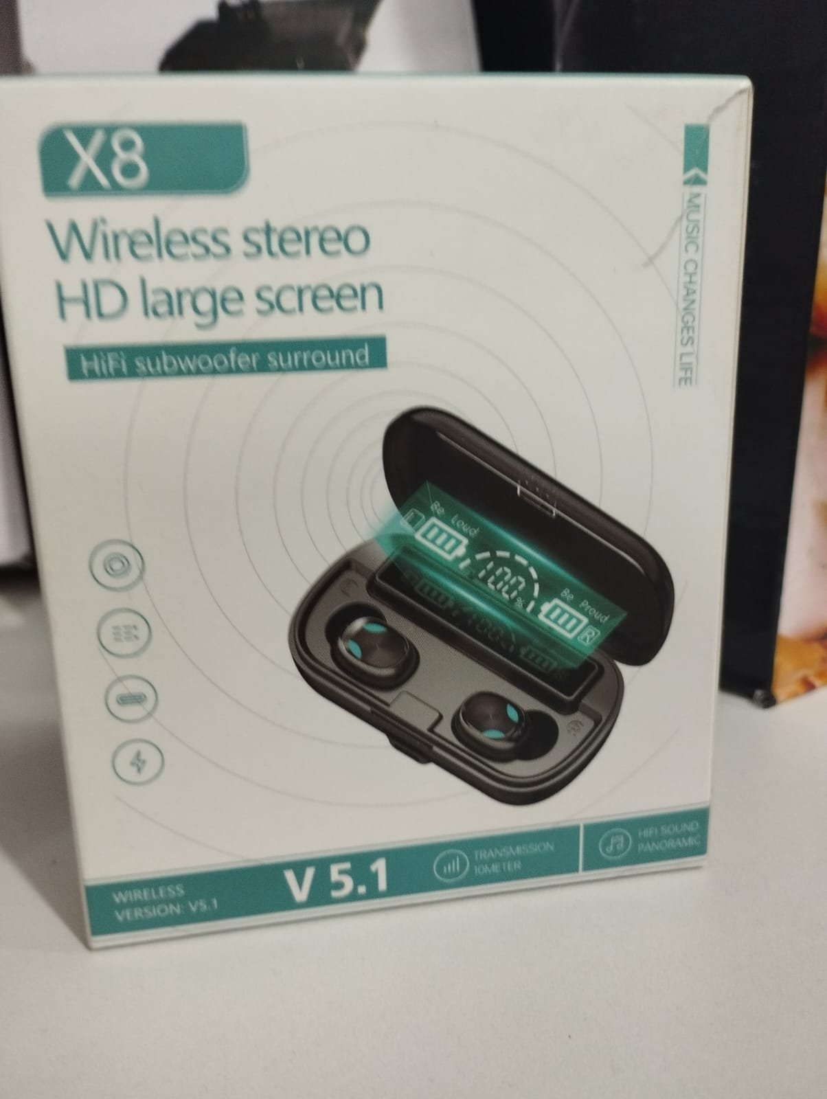 x8auifono audifonos inalambricos x8 con pantalla wireles stereo x8aud