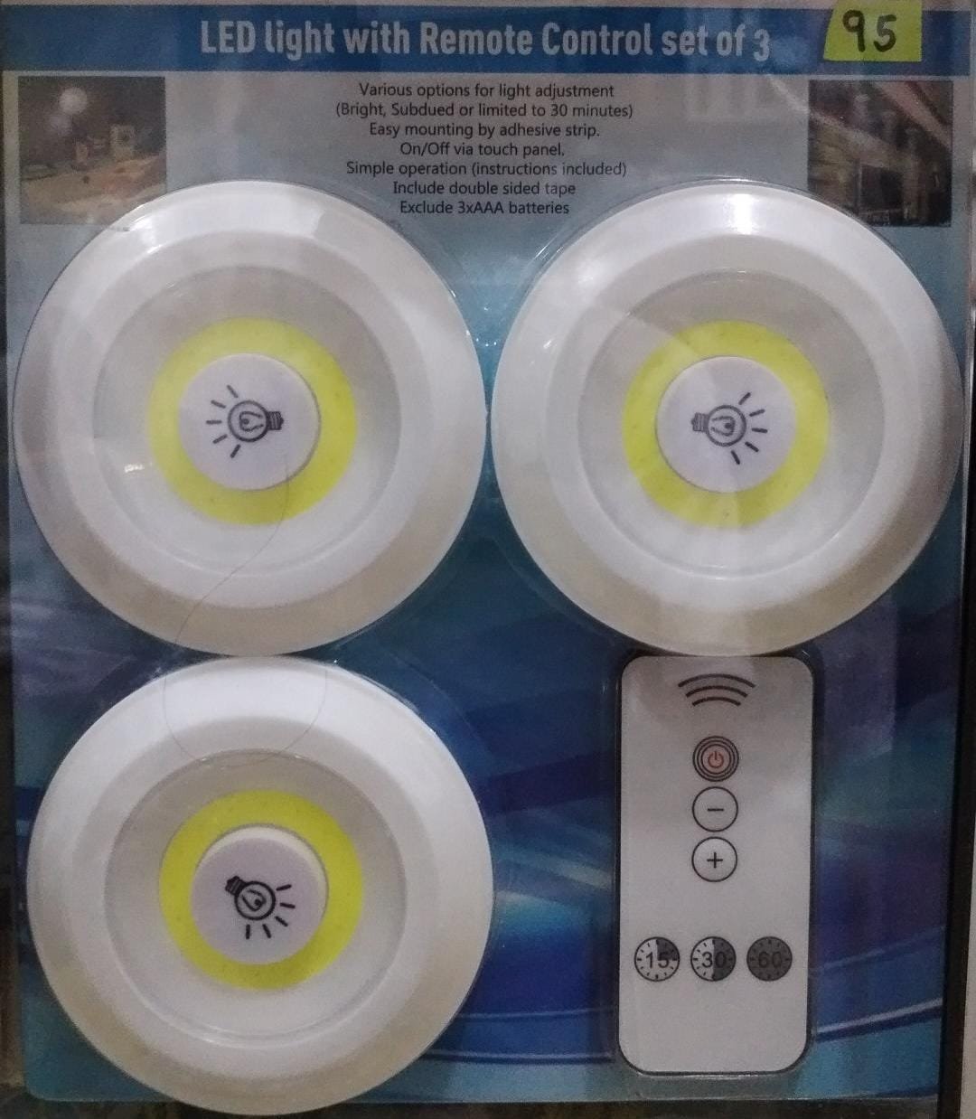 focos con control 3 luces led vr2116