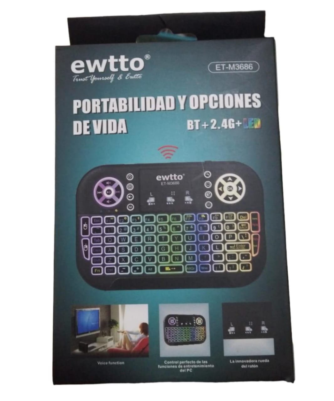 teclado para tv con Bluetooth etm3686