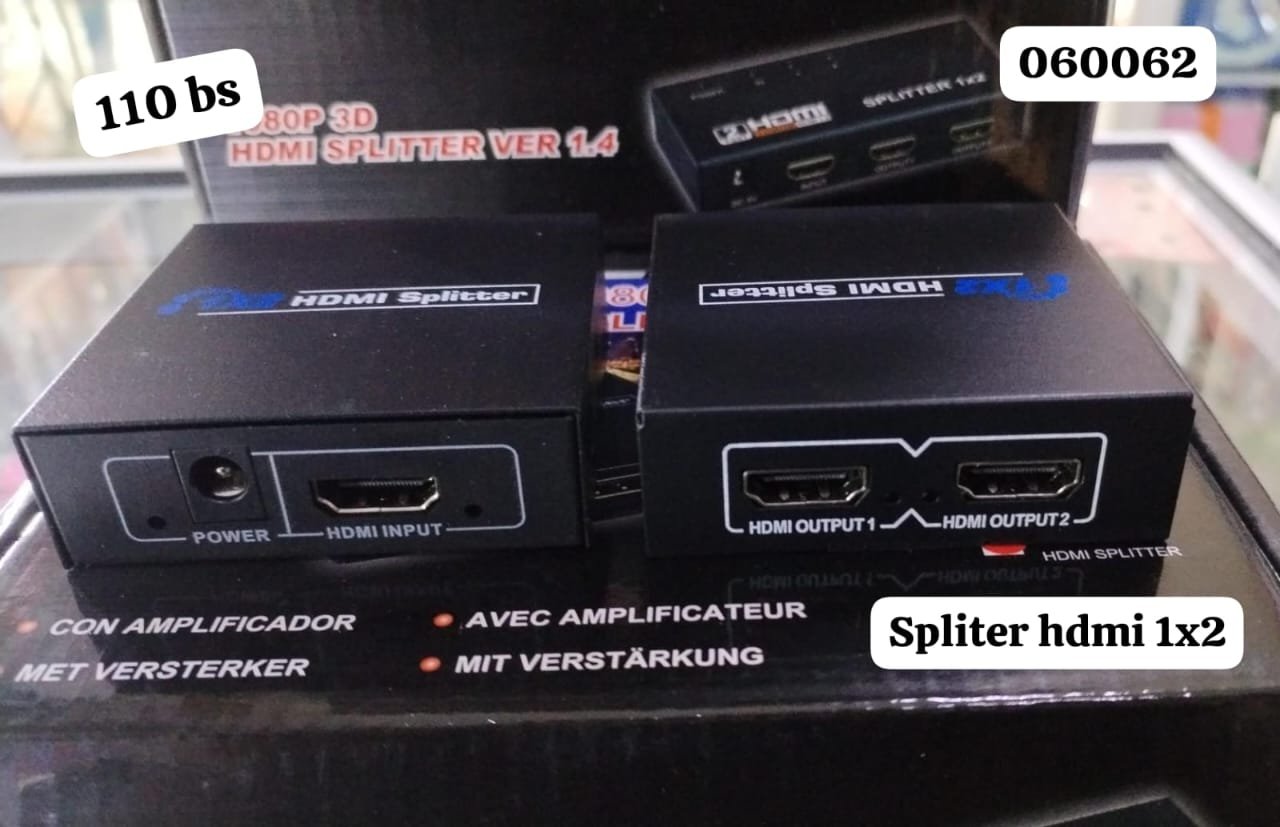 060062 spliter hdmi 1x2 splitter hdmi de 1 a 2 060062