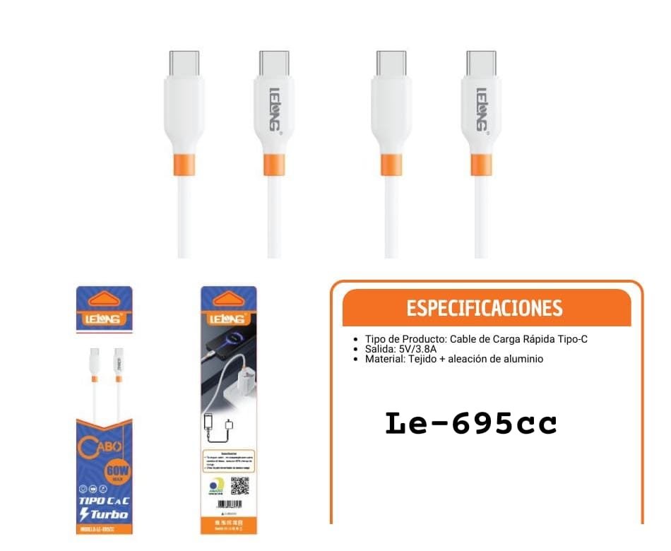 Cable tipo c a tipo c le695c