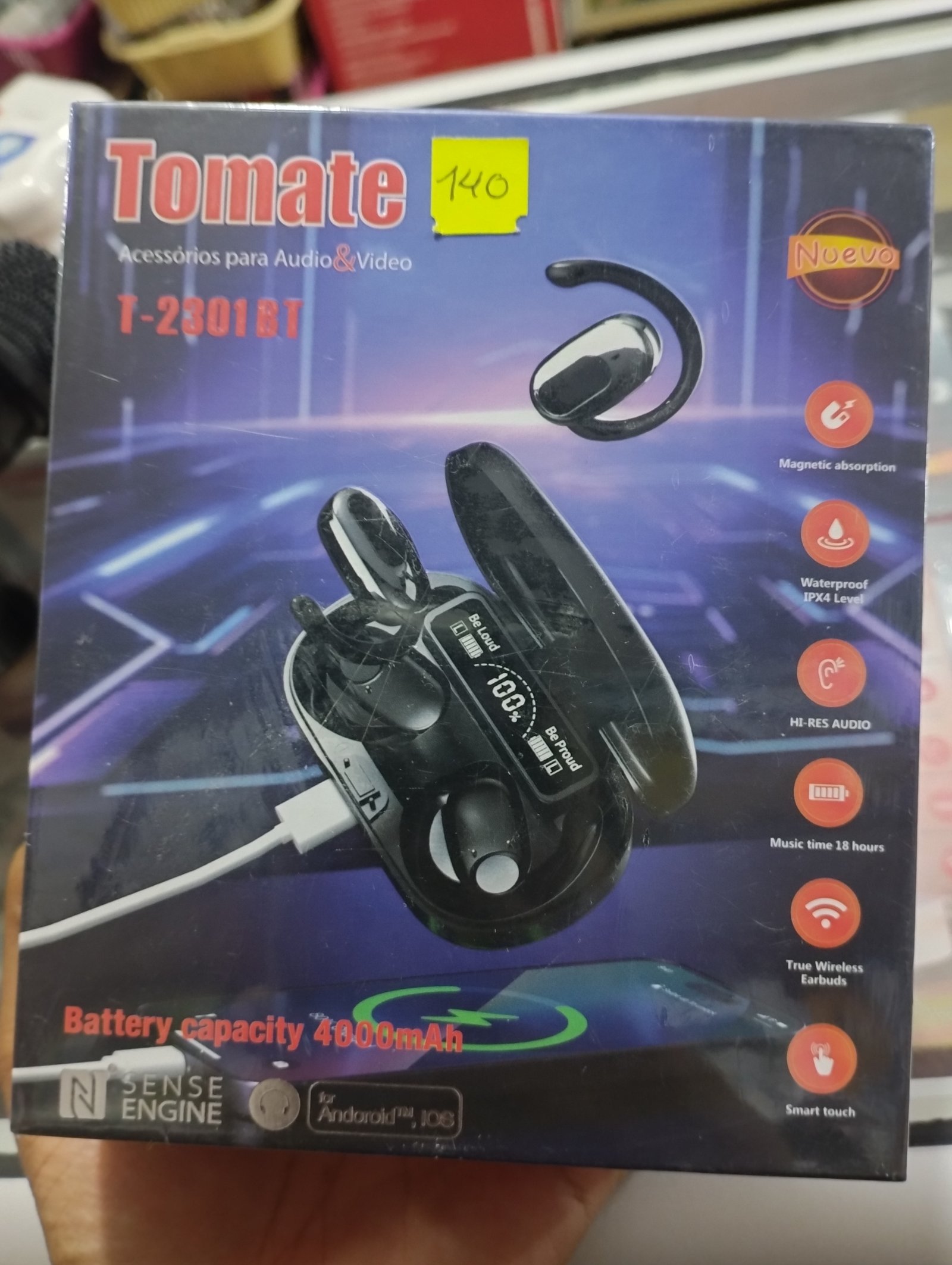 t2301bt audifono inalambrico tomate con orejera t-2301bt