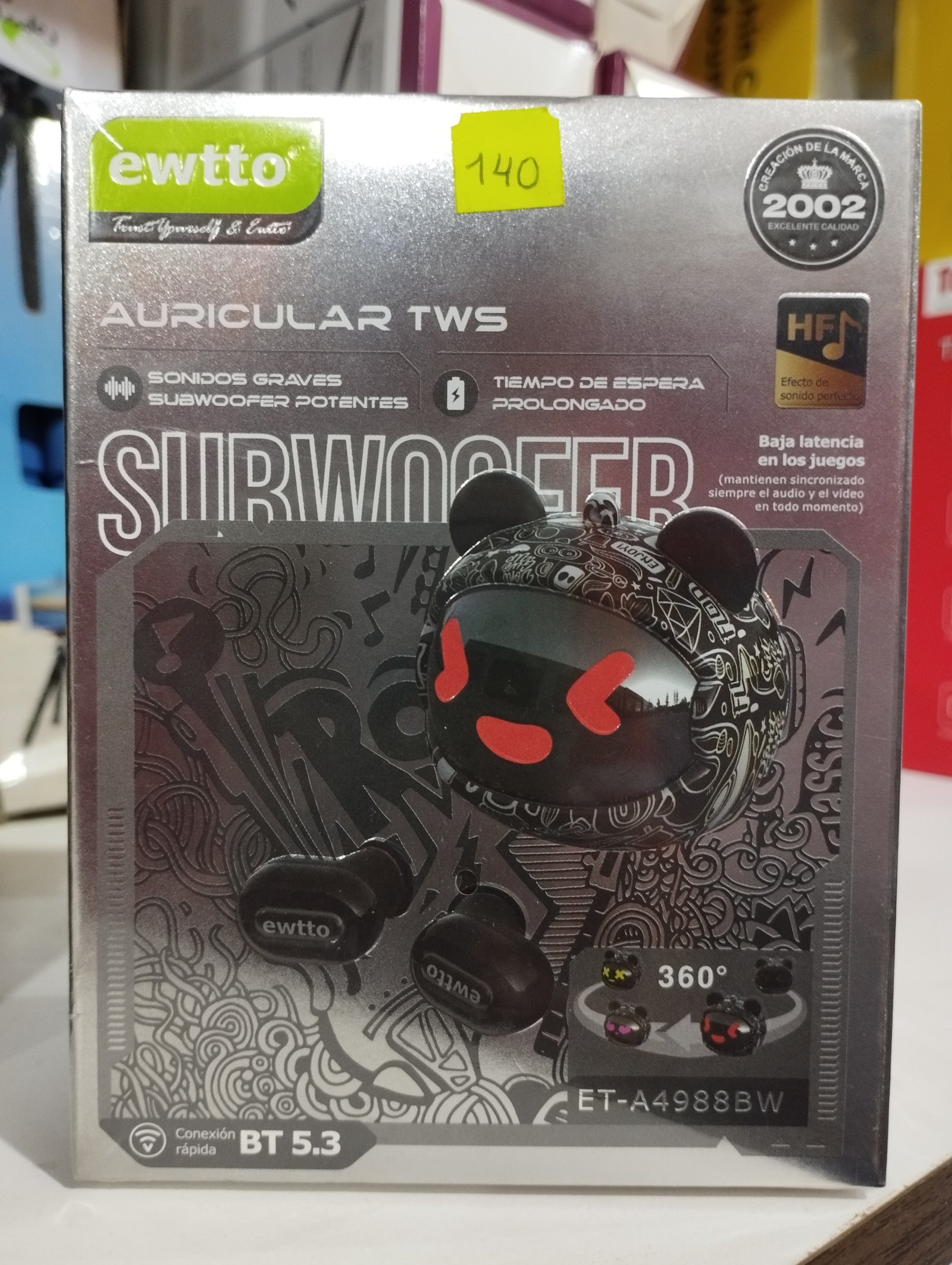 eta4988bw Audifono caritas caja negra