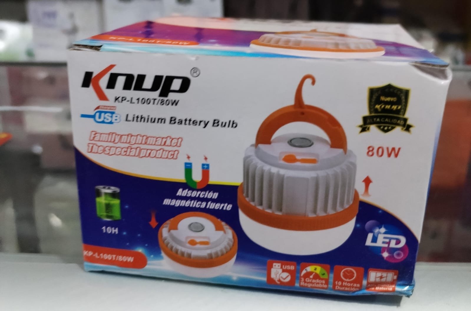 foco led recargable camping kpl100t80w