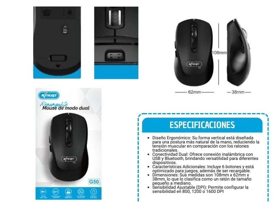 mouse recargable g50