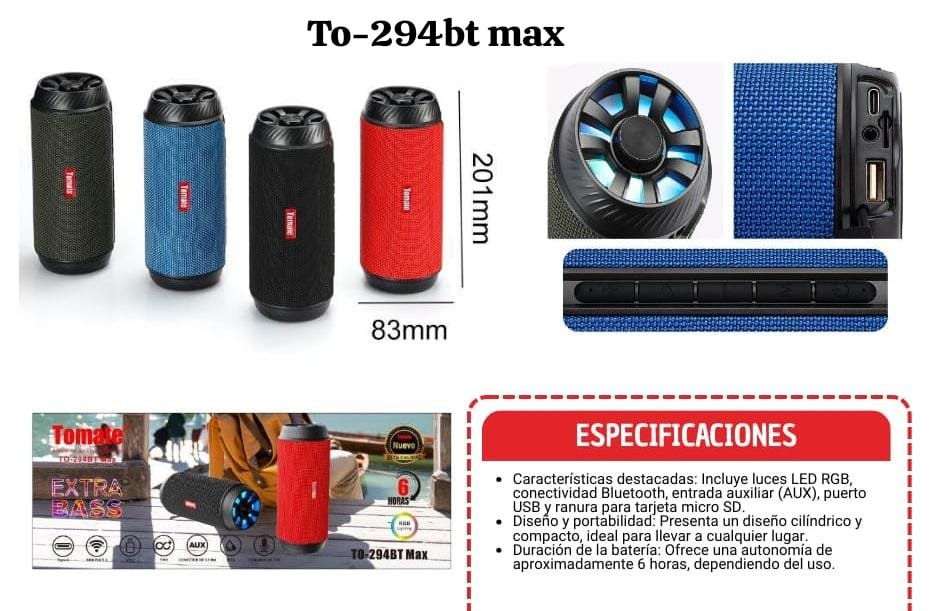 parlante con luces to294btmax