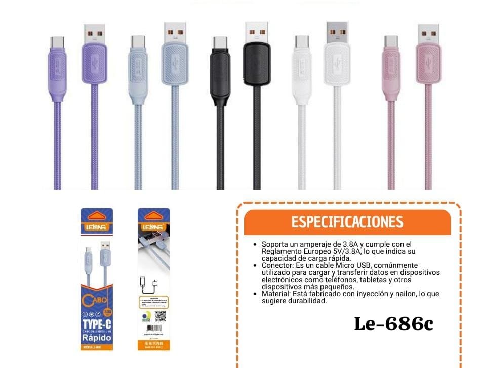 cable usb tipo c le686c