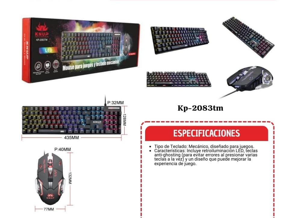 teclado mecanico kp2083tm