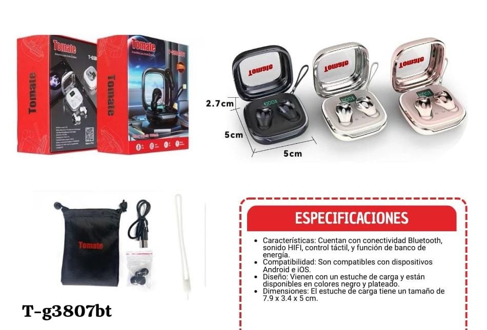 audifono inalambrico tg3807bt