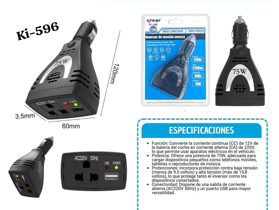 inversor 75w ki596