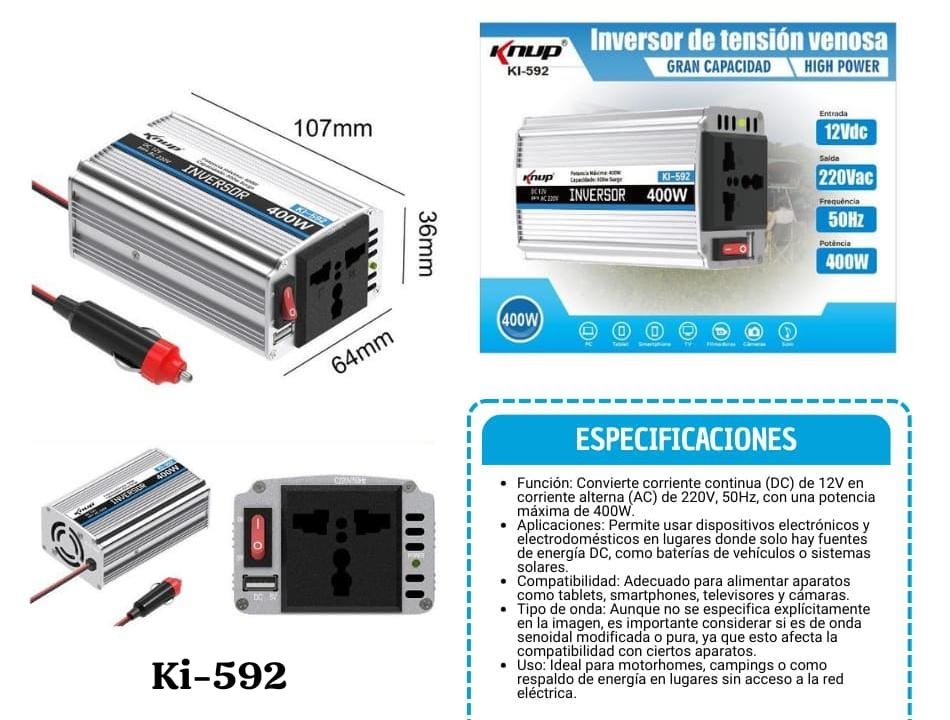 inversor de energia 400w ki592
