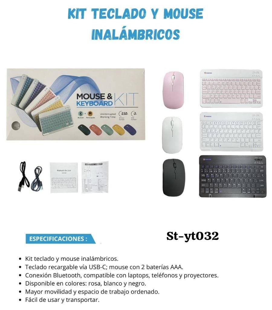 teclado y mouse inalambrico styt032