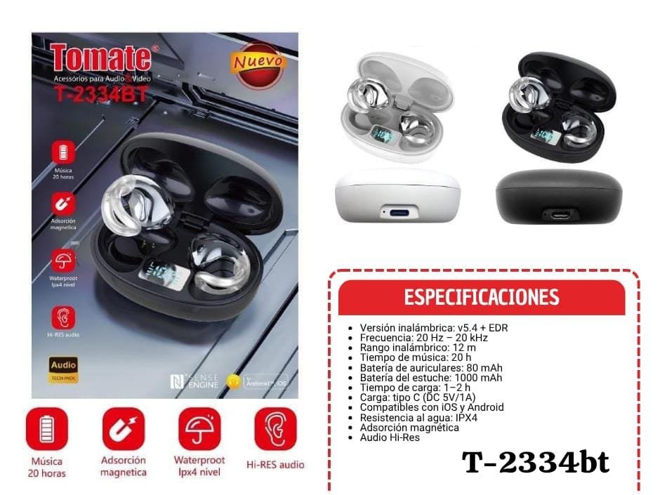 audifono tipo arete t2334bt