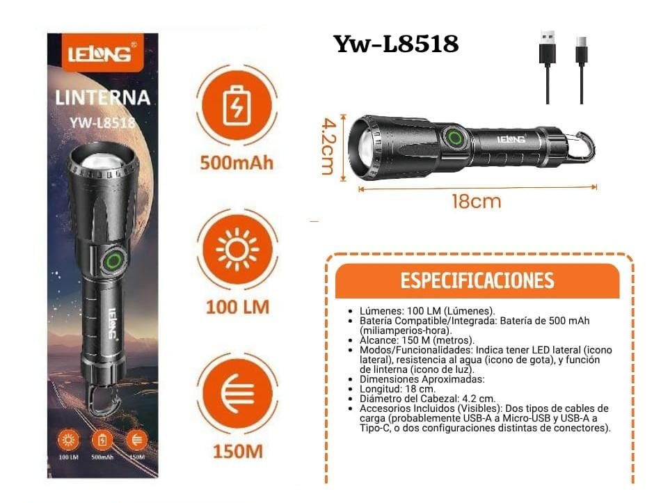 linterna led ywl8518